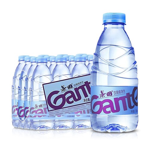 景田纯净水360ml560ml24瓶整箱包邮小瓶装饮用水非矿泉水