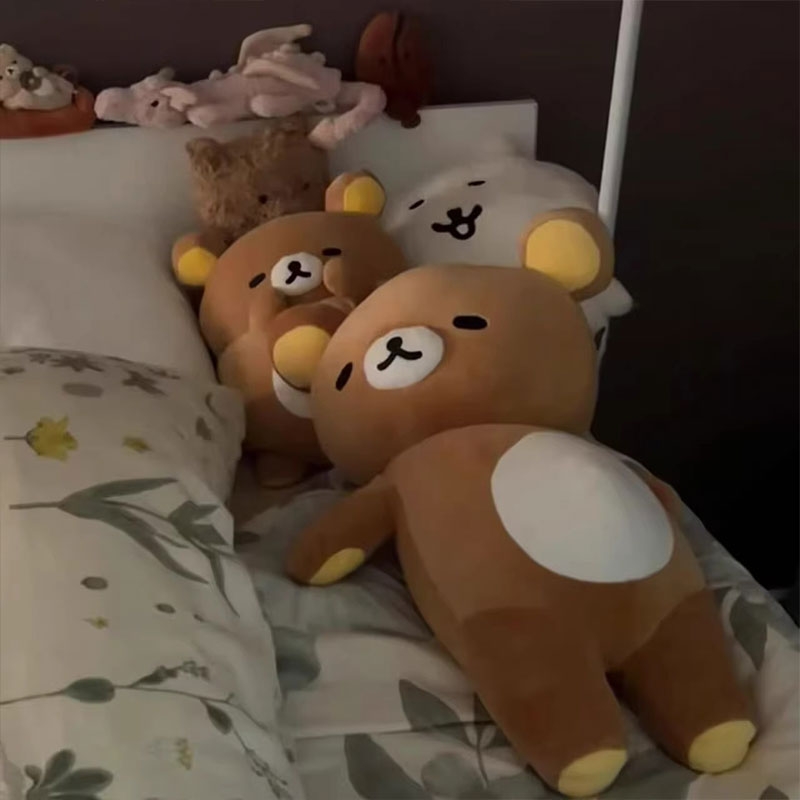 可爱轻松熊玩偶睡觉抱枕公仔娃娃