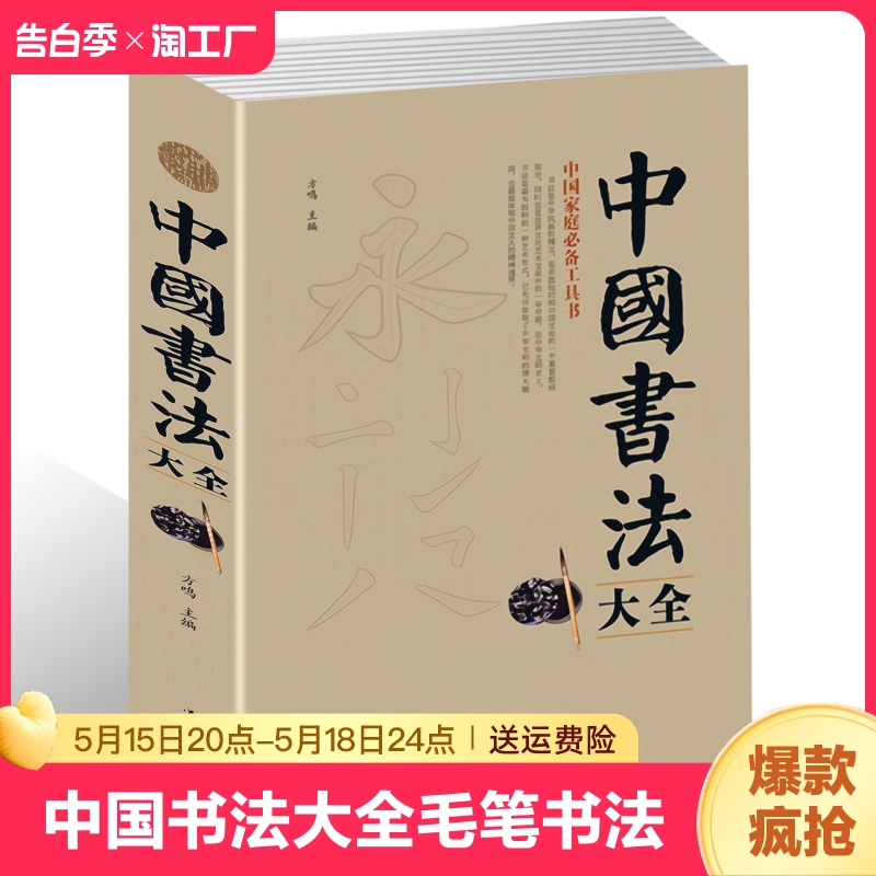 中国书法大全 毛笔书法教程 颜真卿欧阳询赵孟俯楷书行书草篆隶书毛笔字帖碑帖 楷体狂草大小篆曹全碑字帖毛笔字书法入门教材书籍