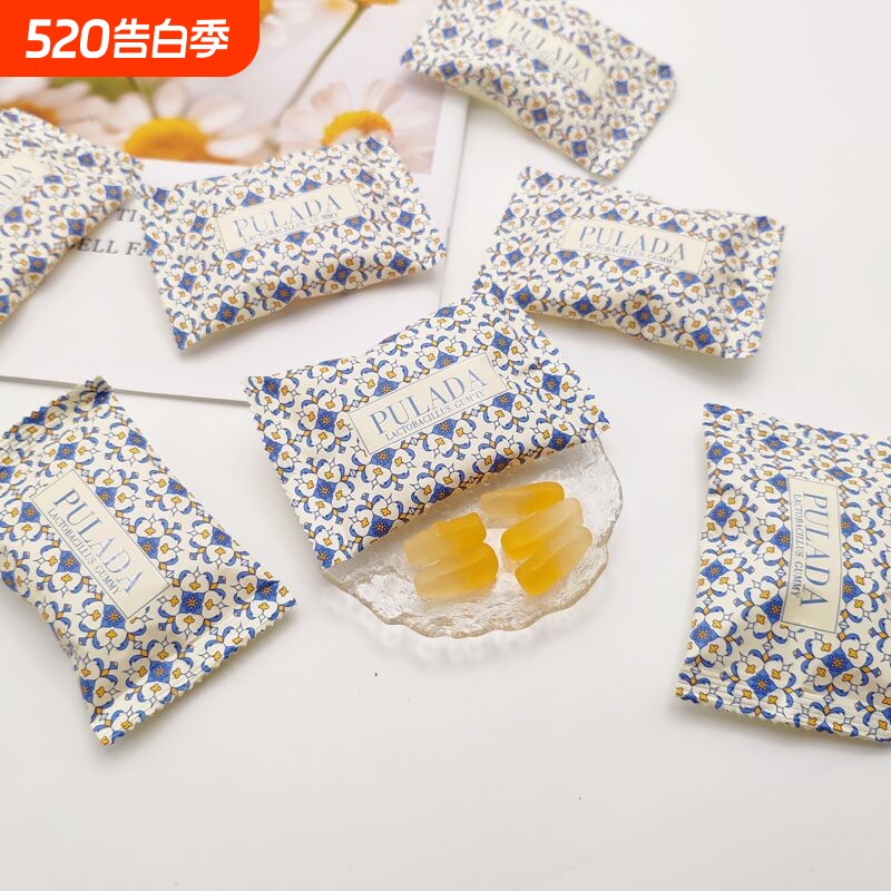 英国PULADA乳酸菌味糖小零食高颜值新品结婚喜糖独立包装散装