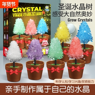 儿童水晶种植科学实验套装化手工diy生长结晶小学生玩具圣诞树