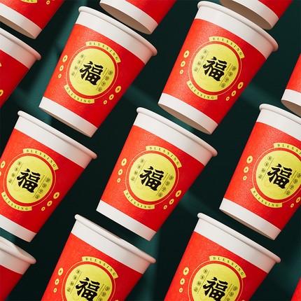 一次性纸杯杯子家用商用整箱加厚可爱卡通超厚高级办公水纸杯正品