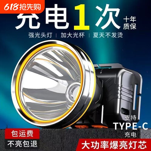 公牛超亮远射适用头灯