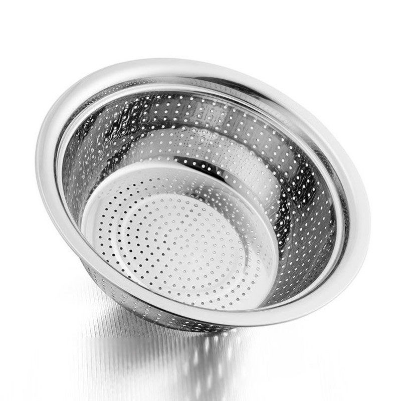 Bộ Chậu Siêu Dày Chậu Inox Chậu Dày Gia Dụng Hình Tròn Làm Sâu Lòng Chậu Rửa Bát Nhà Bếp Thoát Nước Nhào Bột Mì Nhà Bếp