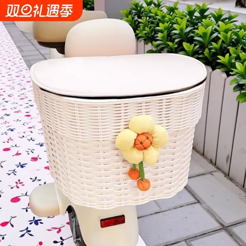 电动车后置车筐大容量防水2025新款田园风电瓶车后尾挂篮置物神器