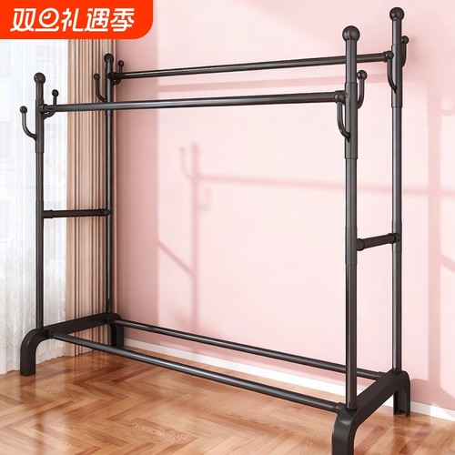 大容量！铁艺卧室衣帽架