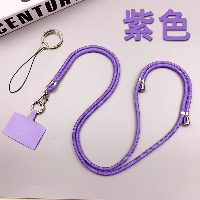 高端手机挂绳男女同款可挂脖斜跨可调节可背带伸缩耐用结实防摔防丢款多功能创意时尚链手机壳斜挎指环双扣绳图片