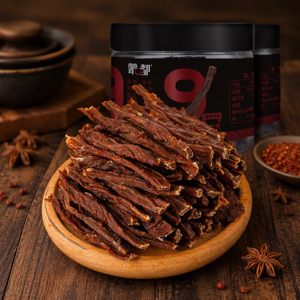 蒙都风干牛肉干内蒙古牛肉超干休闲解馋小零食磨牙九成香辣耐嚼
