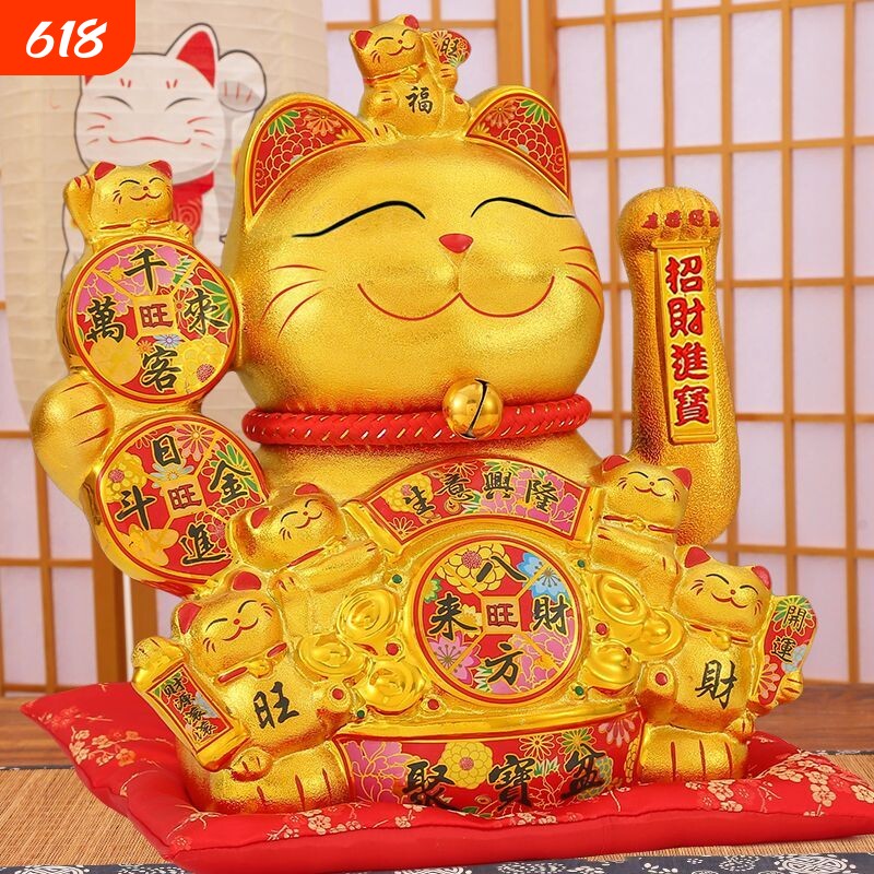 招财猫摆件自动招手2026新款店铺收银台大发财猫电动摇手开业礼品