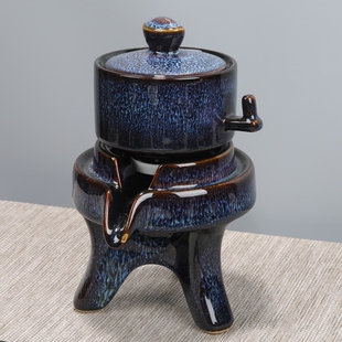 窑变建盏石磨懒人泡茶壶自动功夫茶具套装家用茶杯冲茶器陶瓷