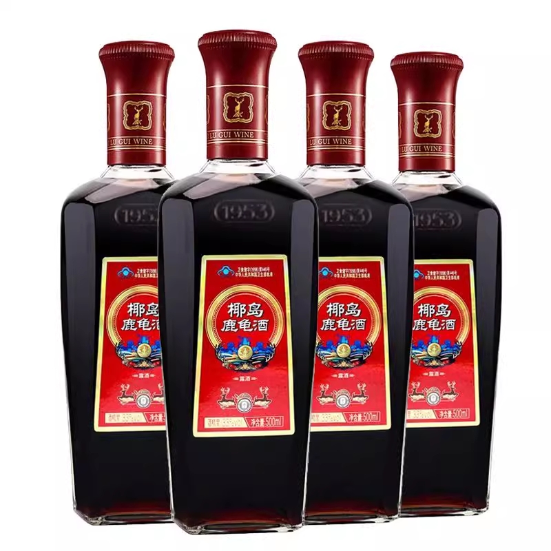 33度海南椰岛鹿龟酒500ml*2瓶/4瓶保健酒养身酒露酒酒水包邮瓶装