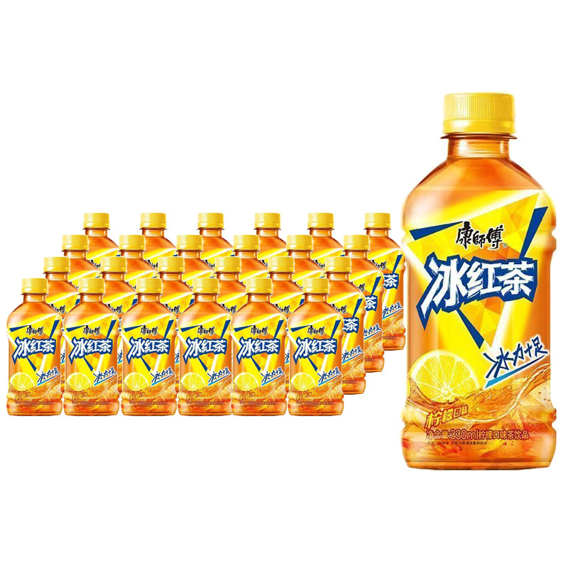 康师傅冰红茶330ml*12瓶/24瓶茉莉蜜茶冰糖雪梨低糖绿茶整箱蜂蜜