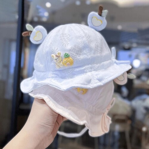 婴儿防晒渔夫帽夏季防晒婴幼儿薄款渔夫帽婴儿帽子男女宝宝太阳帽