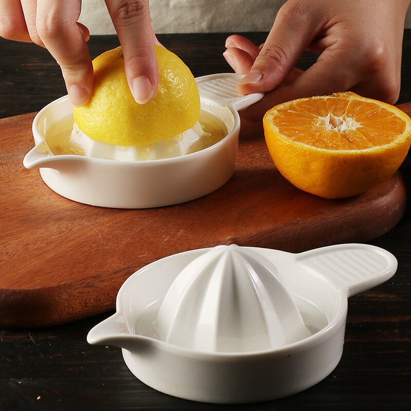 家用简易橙汁榨汁机榨汁器陶瓷手动柠檬西柚青柠挤汁器水果果汁