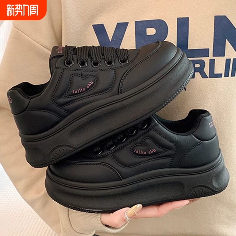 品牌断码爆款小白鞋女2026年春夏新款松糕厚底百搭休闲运动板鞋增