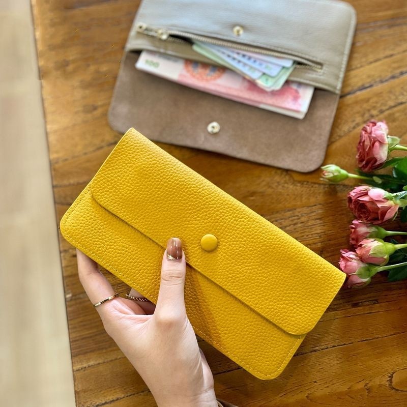 牛皮质感2025新款钱包小众便捷式耐用钱夹卡包大容量放手机手拿包