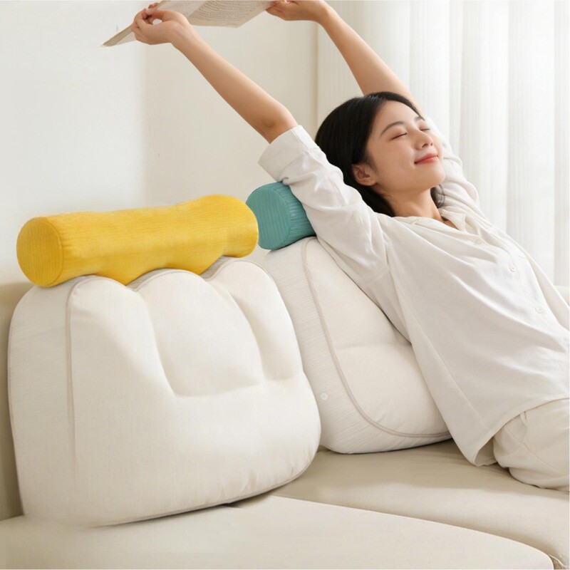 2025新款床头软包靠枕床上靠背垫玩手机榻榻米飘窗防撞大靠垫懒人
