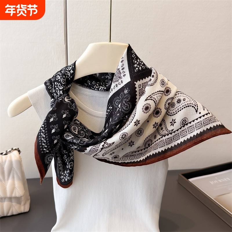 复古丝巾小方巾围巾披肩外搭女2025新款围脖高级感领巾腰间装饰冬,服饰配件/皮带/帽子/围巾,围巾/丝巾/披肩,淘宝优惠券,粉丝福利购,淘宝优惠卷