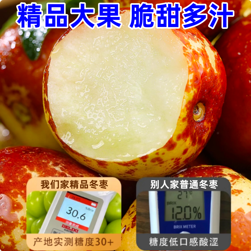 顺丰包邮正宗冬枣新鲜大果应季整箱枣子现摘脆枣冰糖大枣当季水果