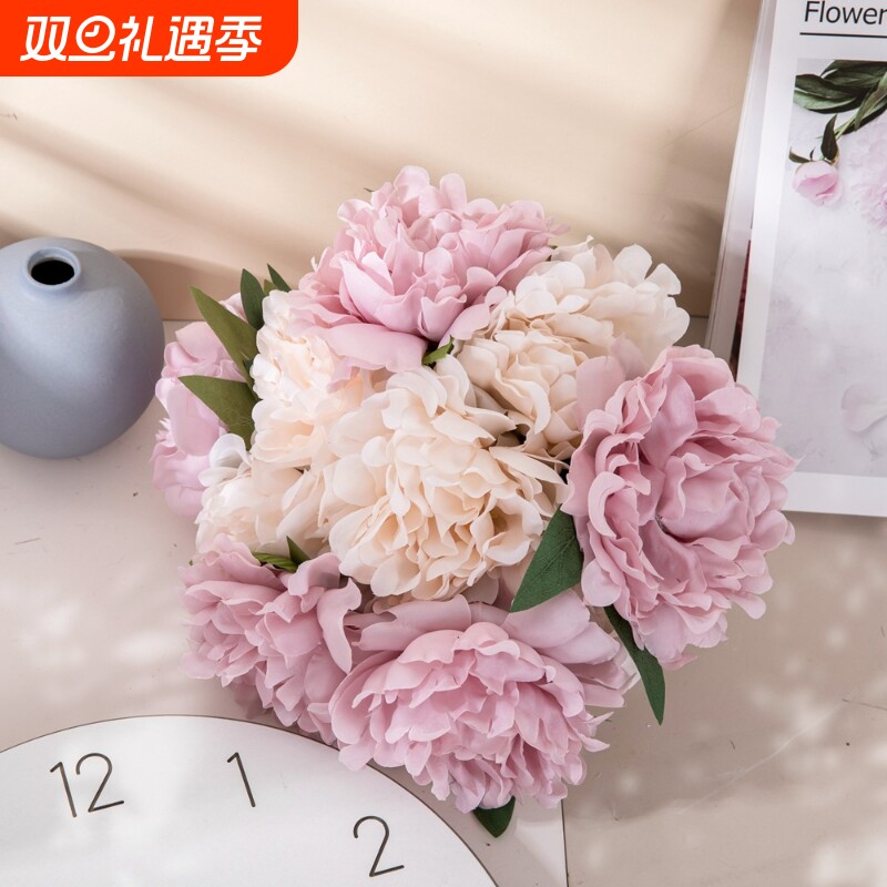 推荐 艾琳牡丹婚庆手捧花仿真花家居装饰工艺植物MW1店铺装饰逼真