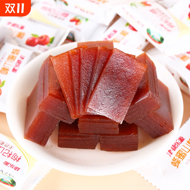 山楂条片果丹皮无添加小包装零食原味散装整箱批发儿童山楂片包邮