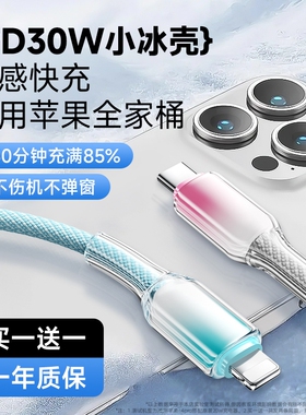 驯龙师PD30W快充适用苹果17iPhone16/14/13/12/11proMax/se/xr手机数据线iPad9/8/7/6plus平板电脑充电车载15