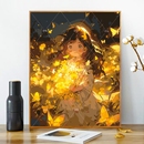 饰画挂画手绘画画大尺寸颜料 diy数字油画手工填色治愈解压客厅装