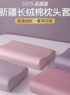 100s长绒棉乳胶枕头家用一对装
