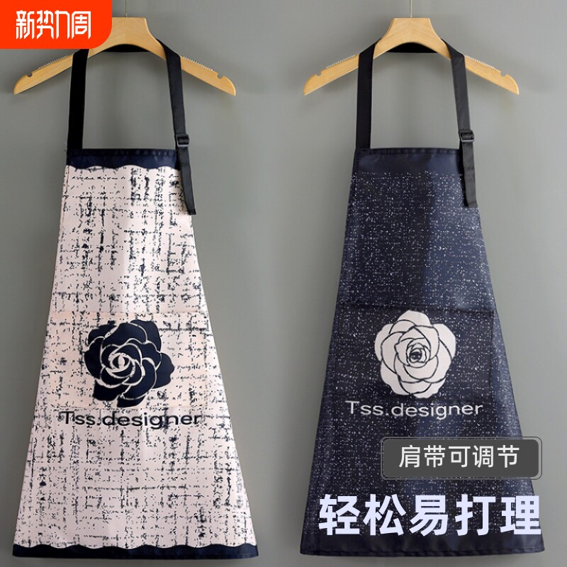 2025做饭年轻款女高颜值新款防水防油高级感围裙厨房女加长帆布