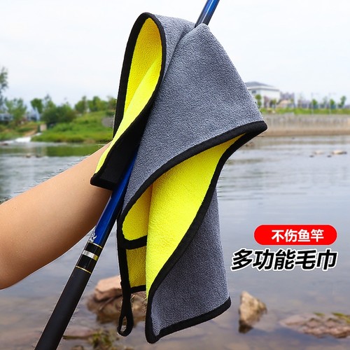 钓鱼专用毛巾不沾饵加厚棉