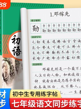 2026新版语文字帖初中专用人教版