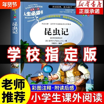 昆虫记正版原著完整版法布尔著全集小学生三四年级上册必读的课外书老师推荐美绘人民儿童文学阅读书籍山东美术出版社名著导读