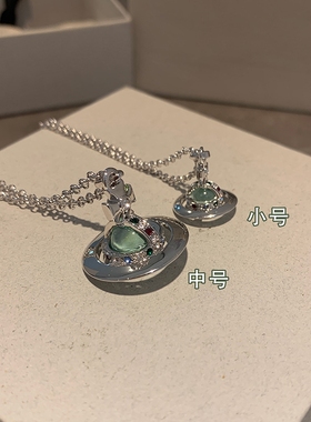 小红薯小号西太后立体星球orb项链琉璃珠彩钻土星球吊坠星球锁骨