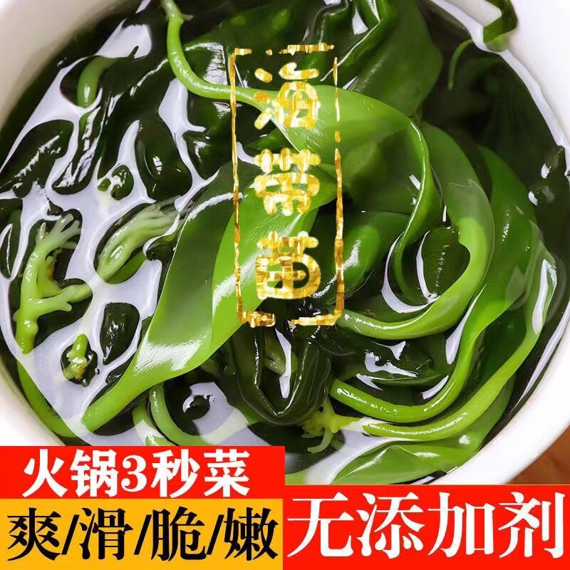 0脂宁德市霞浦县盐渍海带嫩苗火锅食材火锅凉拌批发新鲜美味海洋