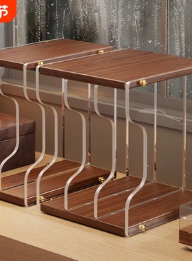 亚克力cd碟片收纳架黑胶唱片置物架落地碟片展示架桌面储物书柜