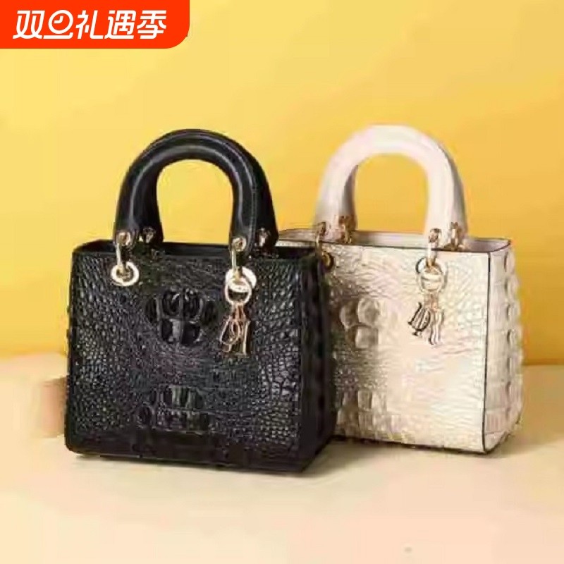 新款鳄鱼骨纹戴妃包经典女士手提单肩斜跨包时尚女包