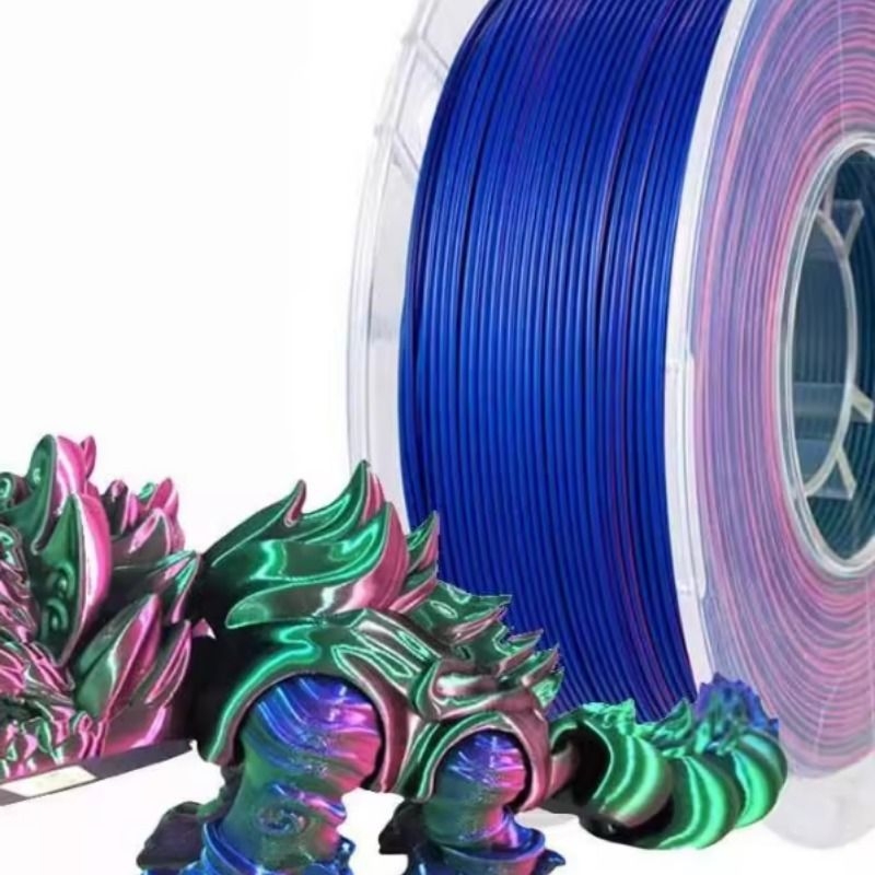 海螺号3D打印耗材PLA丝绸彩虹渐变双色/三色1.75mm 1kg厂家直销新