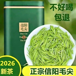 信阳毛尖2026新茶茶叶正宗原产明前特级嫩芽尖绿茶浓香型毛尖罐装