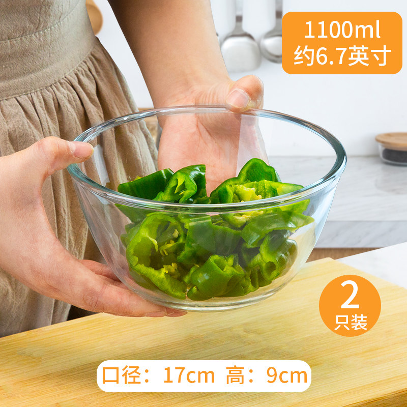 Bát thủy tinh, bát canh, bát đánh trứng cỡ lớn chuyên dùng, bát mì, bát trộn salad dùng trong gia đình, có nắp