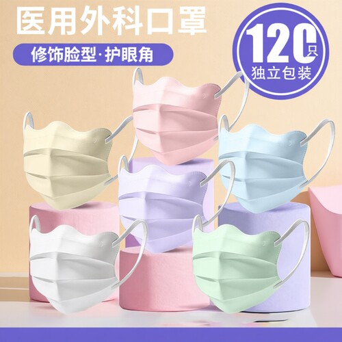 高颜值护眼角蝶形医用外科口罩