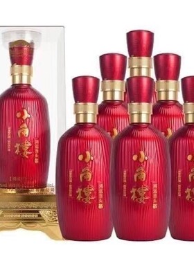 四川小角楼鸿运当头浓香型白酒52度500ml*6整箱礼盒装果果酒业