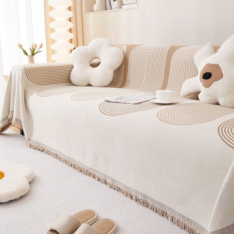 四季通用雪尼尔加长沙发盖巾