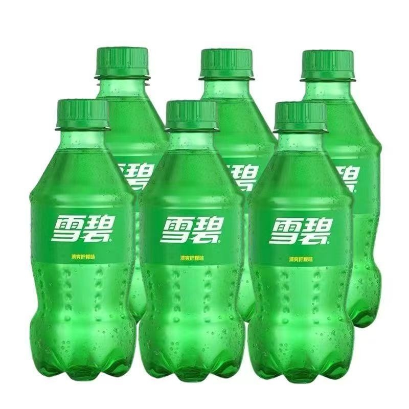 可口可乐柠檬汽水雪碧碳酸饮料300ml*6瓶经典原味汽水清爽柠檬味