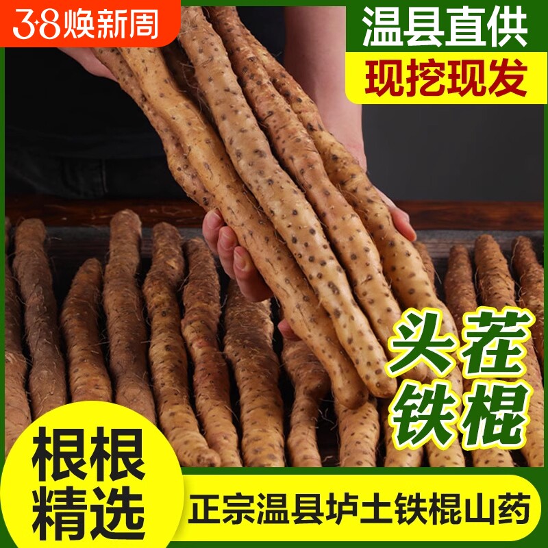 垆土铁棍山药河南焦作温县原产直发新鲜采挖正宗怀淮山药礼盒铁杆