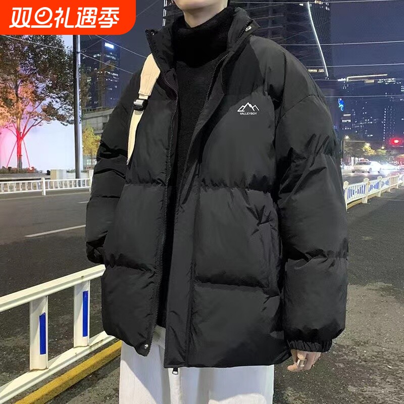户外冬季羽绒服新款男士加厚保暖大码帅气休闲百搭青少年黑色白色