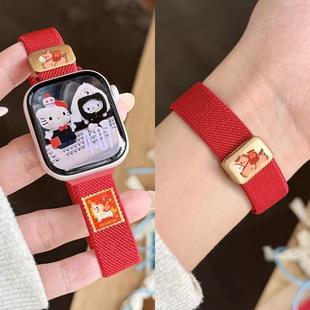 20206马年限定适用于华为手表带fit4pro细款watch fit4/fit3弹力磁吸扣fit2高级感创意Hwawei智能新年红运动