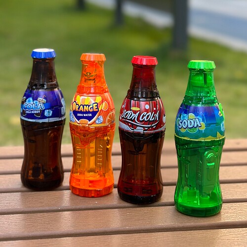 仿真可乐汽水变形机器人玩具儿童易拉罐饮料变身模型金刚武士男孩