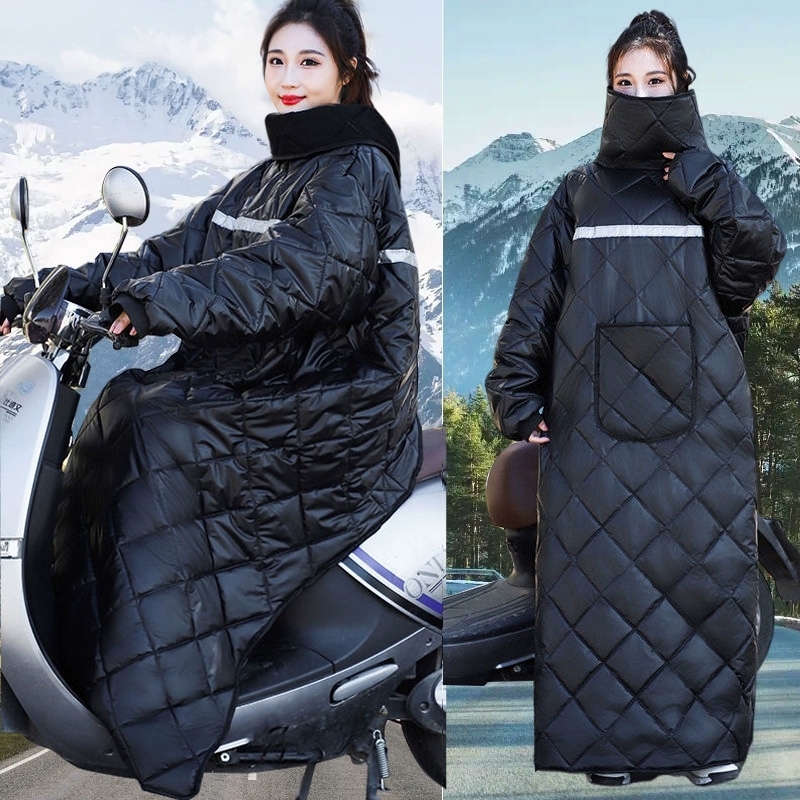 电动车冬季加绒防水挡风被保暖