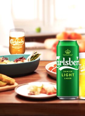 Carlsberg/嘉士伯特醇啤酒500ml罐低浓度8°P拉格整箱非批发经典