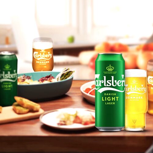 Carlsberg/嘉士伯特醇啤酒500ml罐低浓度8°P拉格整箱非批发经典